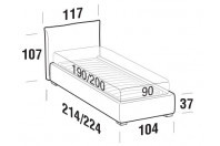 Beds Allen Single bed with FLOOR bed frame