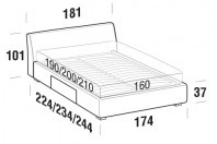 Beds Break Double bed with BOX bed frame