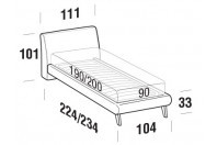 Beds Break Single bed with UP bed frame