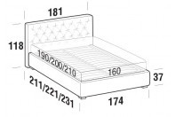 Beds Cezanne Double bed with FLOOR bed frame