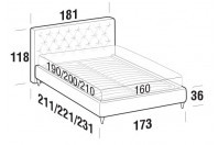 Beds Cezanne Double bed with FLY bed frame