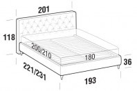 Beds Cezanne Maxi double bed with FLY bed frame