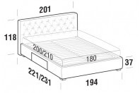 Beds Cezanne Maxi double bed with BOX bed frame