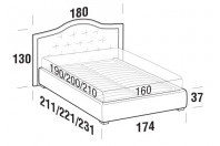 Beds Dama Double bed with FLOOR bed frame
