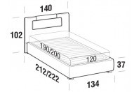 Beds Evergreen French bed with FLOOR bed frame