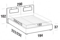Beds Evergreen Maxi double bed with FLOOR bed frame