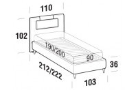 Beds Evergreen Single bed with FLY bed frame