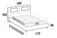 Beds Evergreen Double bed with FLY bed frame