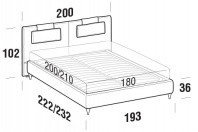 Beds Evergreen Maxi double bed with FLY bed frame