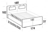 Beds Evergreen Double bed bed frame with footboard