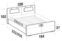 Beds Evergreen Maxi double bed bed frame with footboard