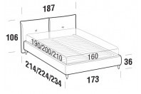 Beds Java Double bed with FLY bed frame