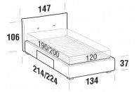 Beds Java French bed with BOX bed frame