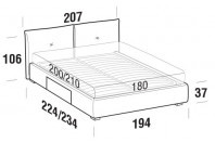 Beds Java Maxi double bed with BOX bed frame