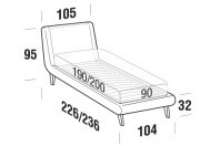 Beds Metropolitan Single bed with UP bed frame