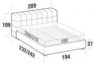 Beds Orazio Maxi double bed with FLOOR bed frame