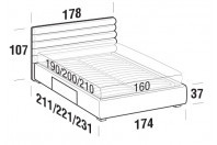 Beds Phil Double bed with BOX bed frame
