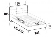 Beds Tender French bed with FLY bed frame