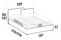 Beds Together Maxi double bed with SLANT bed frame