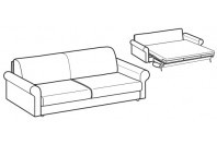 Sofa beds Madeira 3-er maxi sofa bed with classic armrest