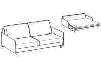Sofa beds Maldive 3-er maxi sofa bed with simply armrest