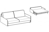 Sofa beds Santorini 3-er maxi sofa bed with slim armrest