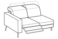 Sofas Christopher 2-er lateral element with 1 relax