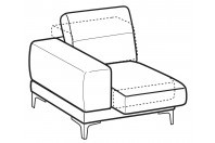 Sofas Harvey 1-er lateral element with sliding seat