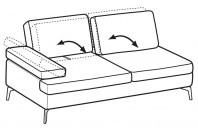 Sofas Luis 3-er lateral element