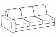 Sofas Magyster 3-er maxi lateral element