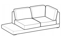 Sofas Magyster Angular side element w/finished top