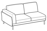 Sofas Nicole 2-er lateral element