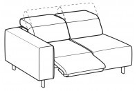 Sofas Sebastian 2-er lateral element with 1 relax