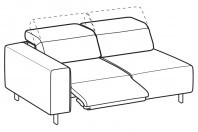 Sofas Sebastian 3-er lateral element with 1 relax
