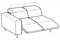 Sofas Sebastian 2-er lateral element with 2 relax