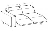 Sofas Sebastian 3-er lateral element with 2 relax
