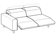 Sofas Sebastian 3-er maxi lateral element with 2 relax