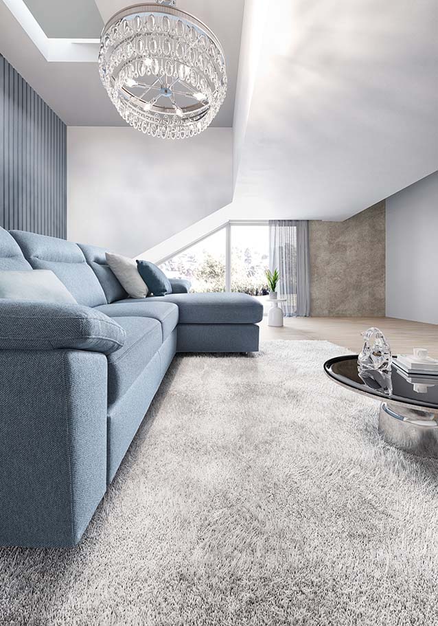 Ampiezza del divano Caligo con chaise longue