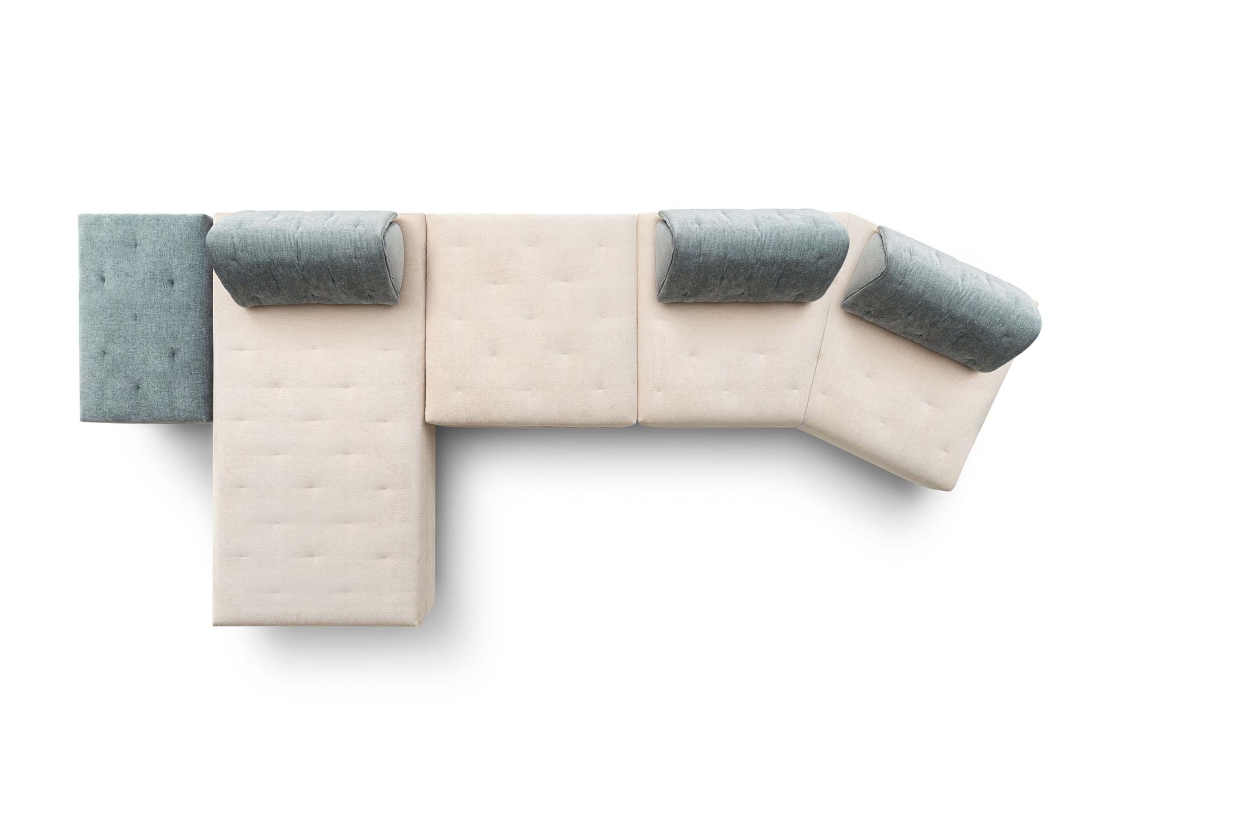 Divano Houston Light LeComfort: modulare e salvaspazio con misure contenute della seduta