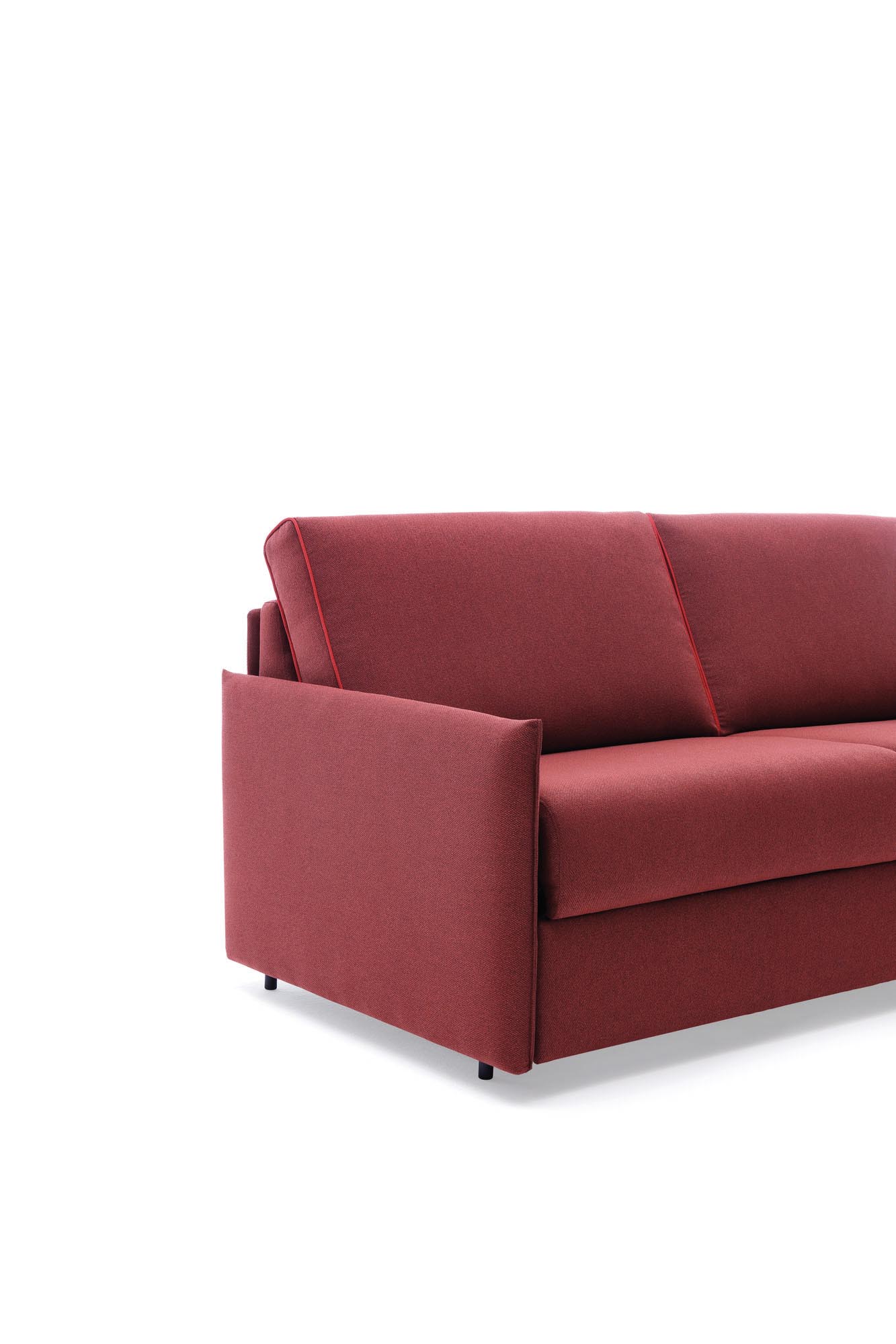 Divano letto Santorini con bracciolo modello Slim - vista laterale