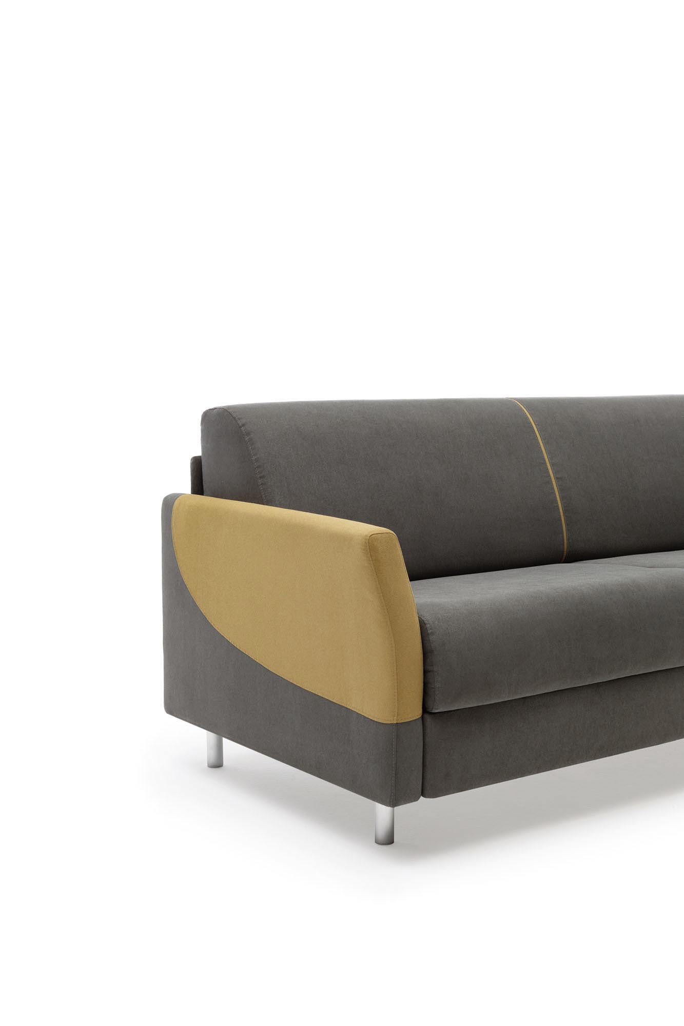 Divano letto con bracciolo bicolore Sailing vista laterale