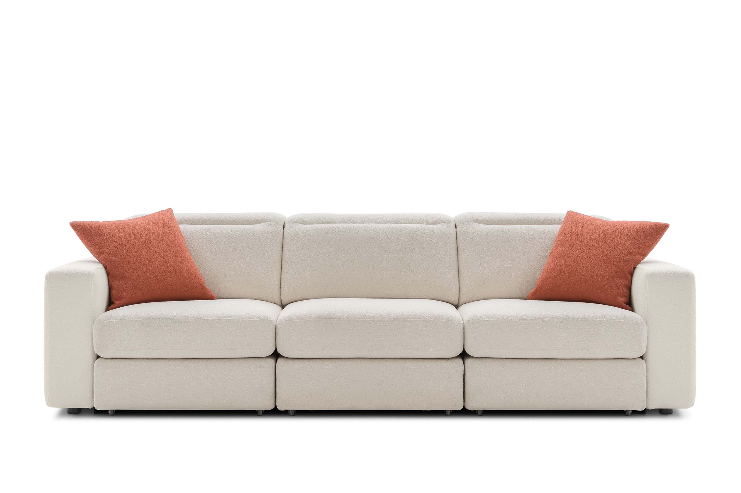 Divano Swan Double LeComfort con seduta comoda, braccioli squadrati per appoggiare il telecomando e il cellulare